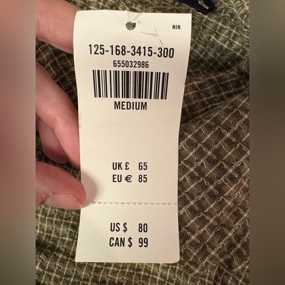 ABERCROMBIE & FITCH 100% Cotton Green & Tan Check L/S Button-Down Men’s Shirt - Picture 13 of 13